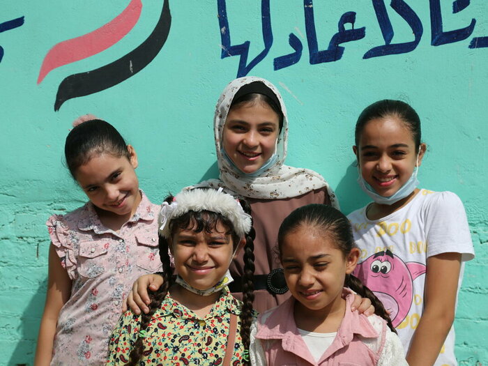 Girls from Giza are getting ready for school after 2 years at home because of COVID-19.