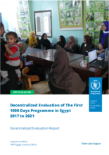 Egypt, First 1000 Days Programme 2017-2021: Evaluation